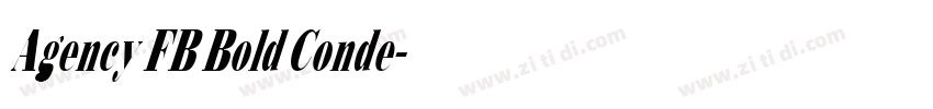 Agency FB Bold Conde字体转换